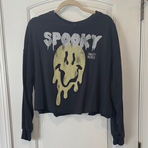 Spooky Black Crop Top